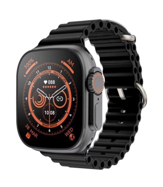 Newest T800 Ultra Smartwatch Series 8 with Wireless Charging- Black