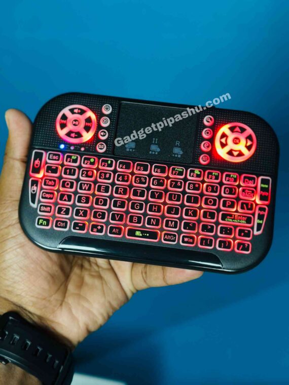 GearUP MK20 2.4GHz + Wireless Dual Mode RGB Backlit Rechargeable Mini Portable Keyboard With Touchpad