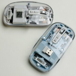 GearUP WM30 Transparent Crystal 2.4G + Bluetooth Magnetic Wireless Mouse